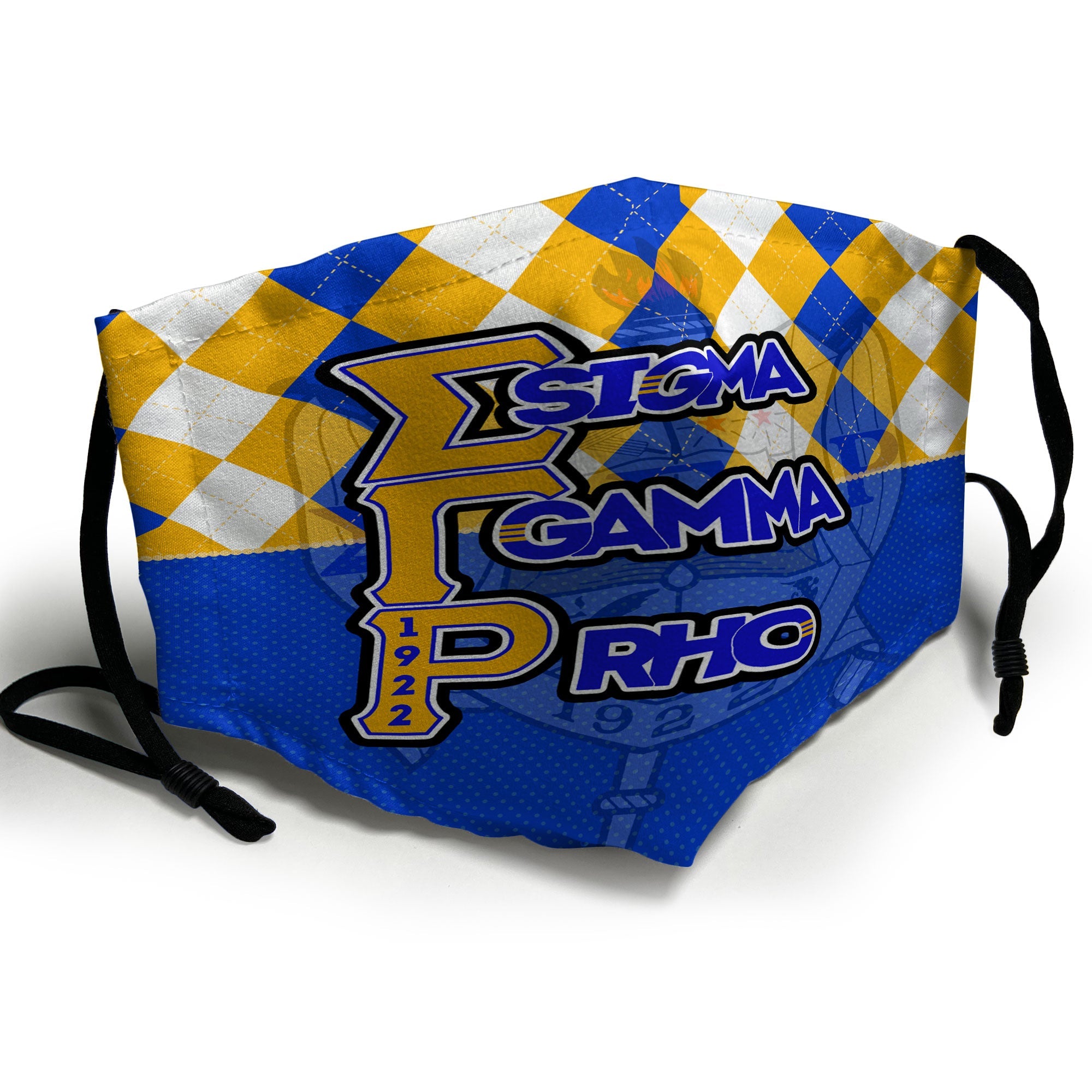 Sorority Face Mask - Christmas Sigma Gamma Rho Girl Face Mask Rhombus Pattern Style