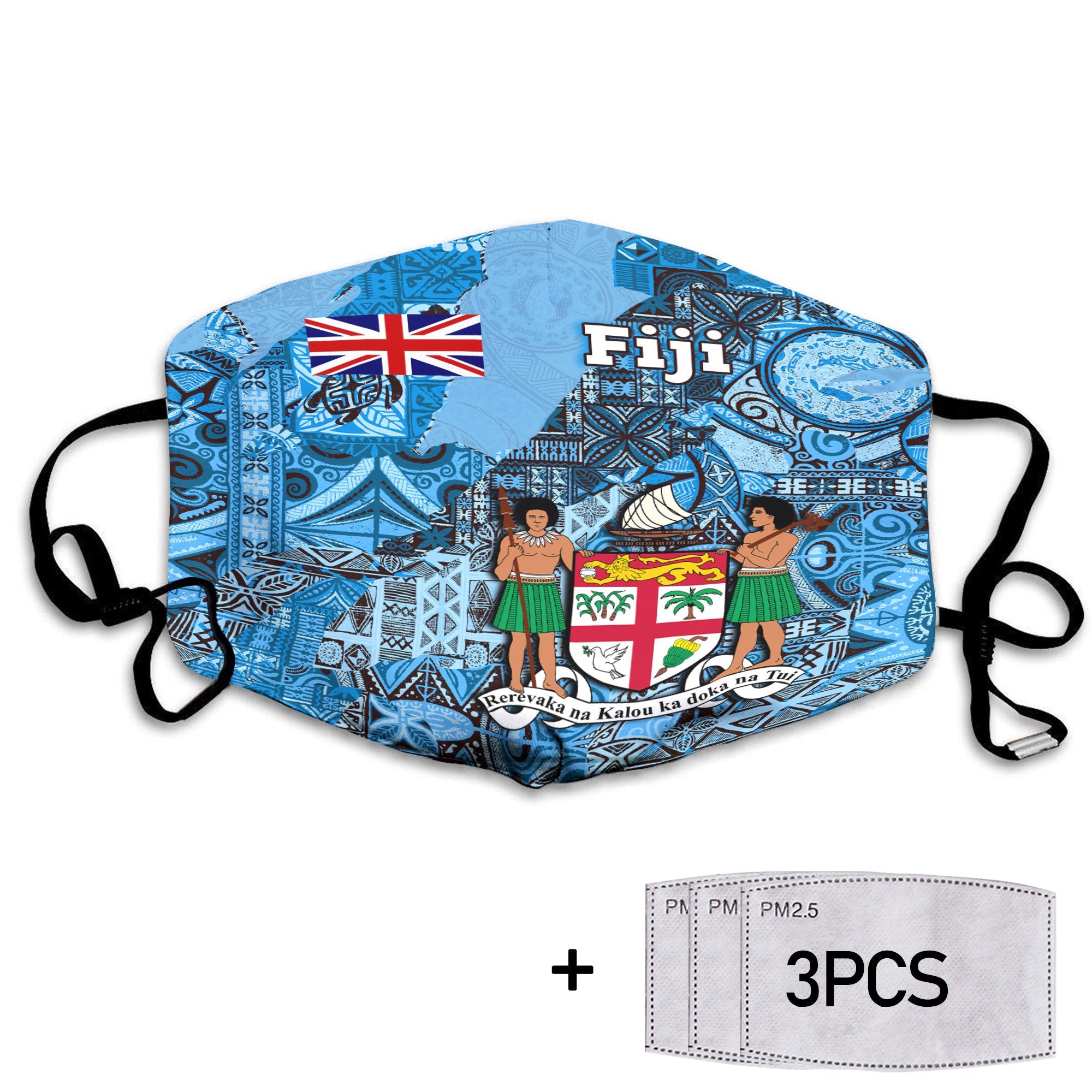 Fiji Flag & Coat Of Arms Face Mask