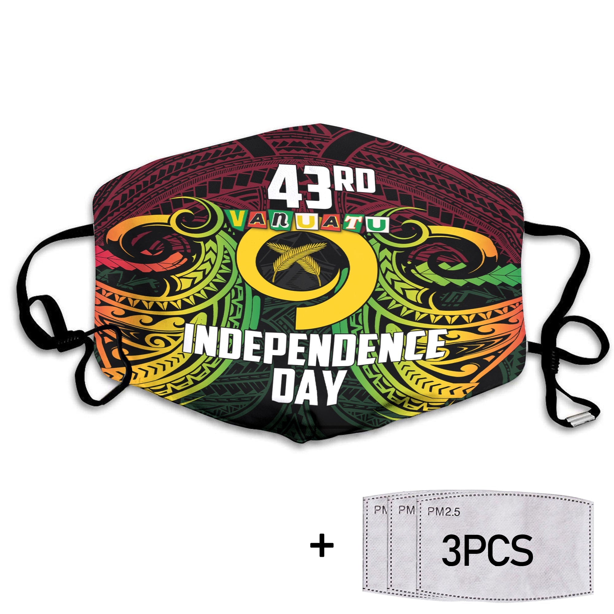 Vanuatu Face Mask Independence Day 43rd Anniversary Style 2