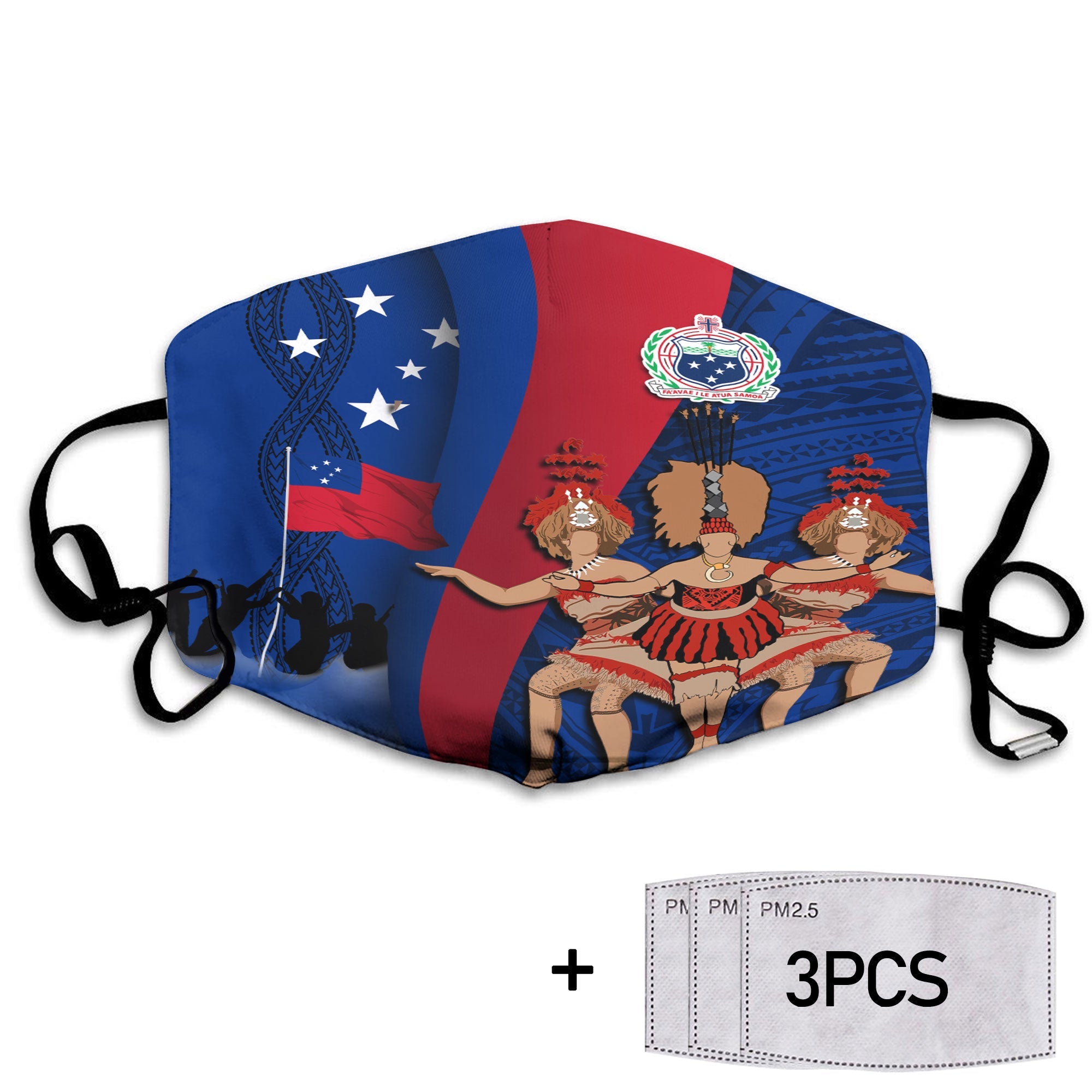 Samoa Independence Day Face Mask Celebrating Dance Style