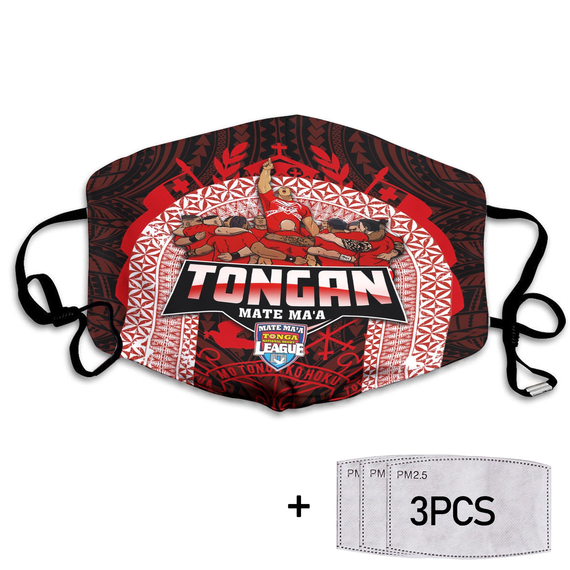 Tonga Mate Ma'a Rugby League Face Mask