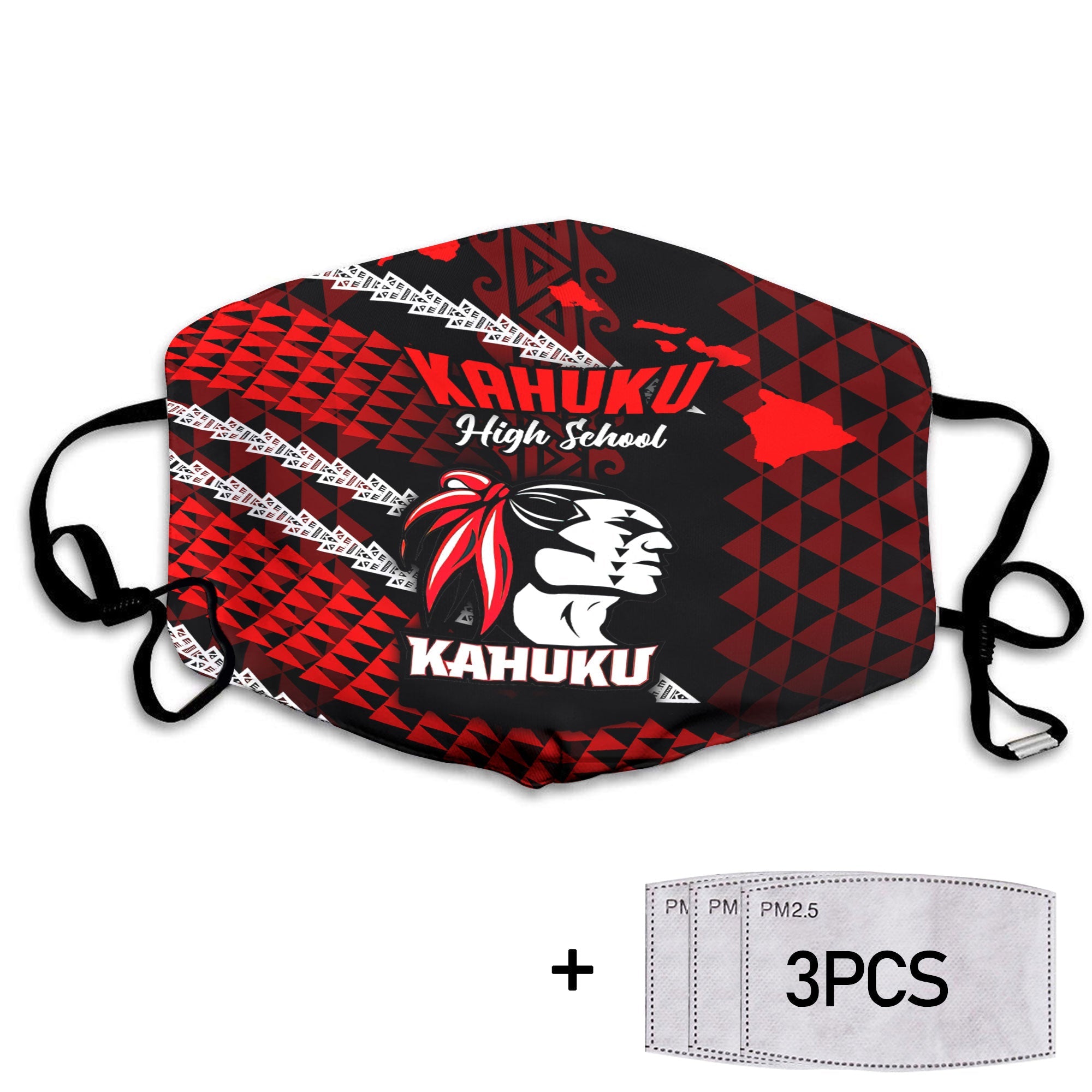 Hawaii Kahuku High & Intermediate School Face Mask Map Style