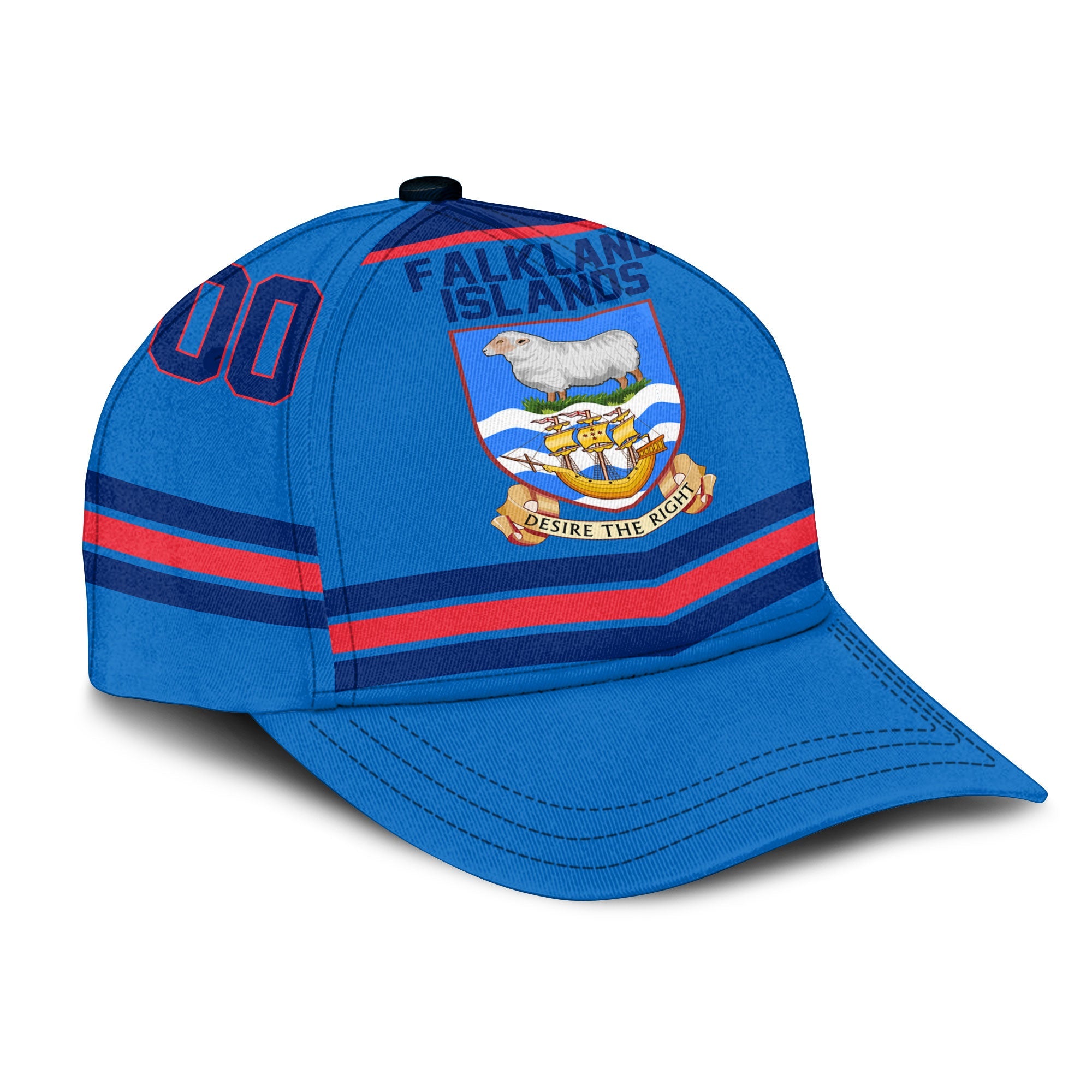 Falkland Islands Classic Cap Flag & Coat Of Arms Hockey Style