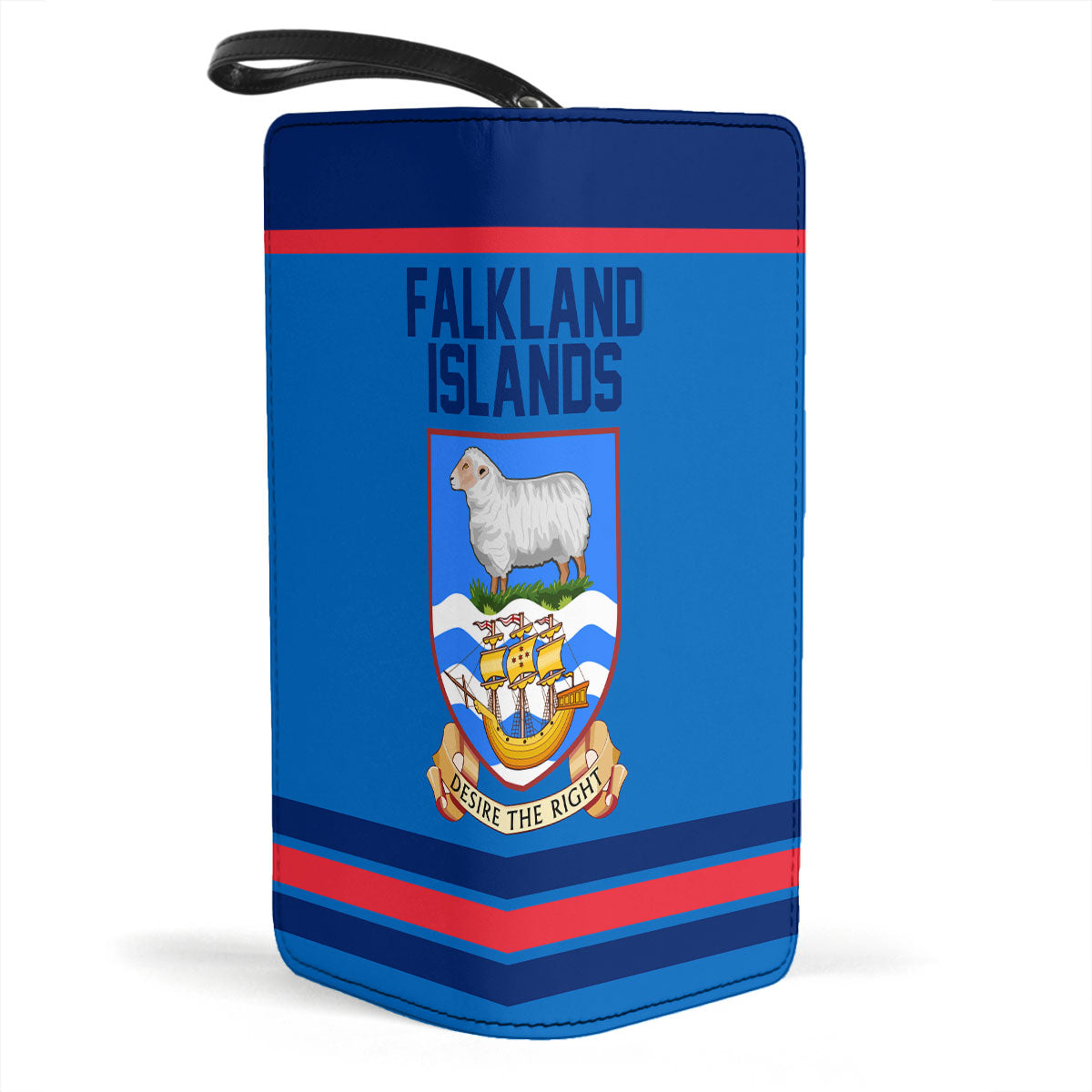 Falkland Islands Clutch Purse Flag & Coat Of Arms Hockey Style