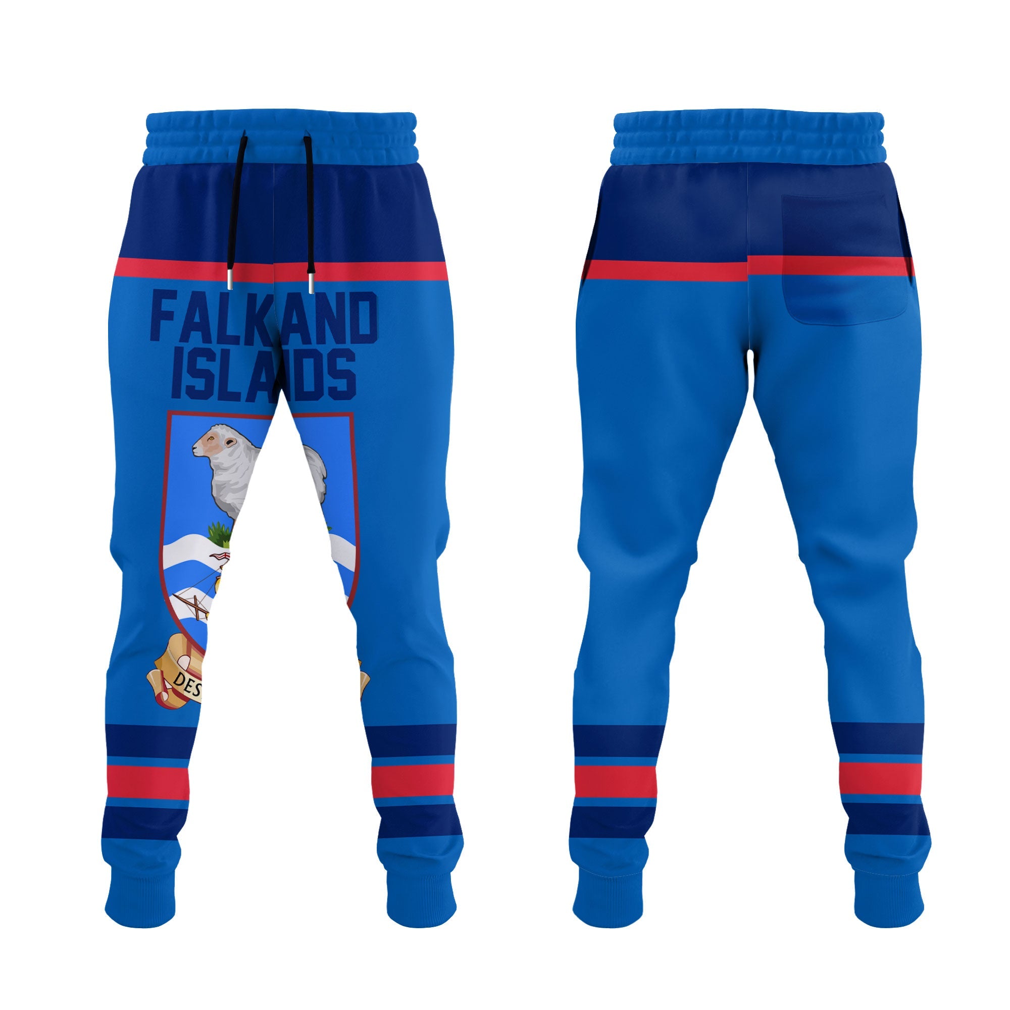 Falkland Islands Jogger Pant Flag & Coat Of Arms Hockey Style