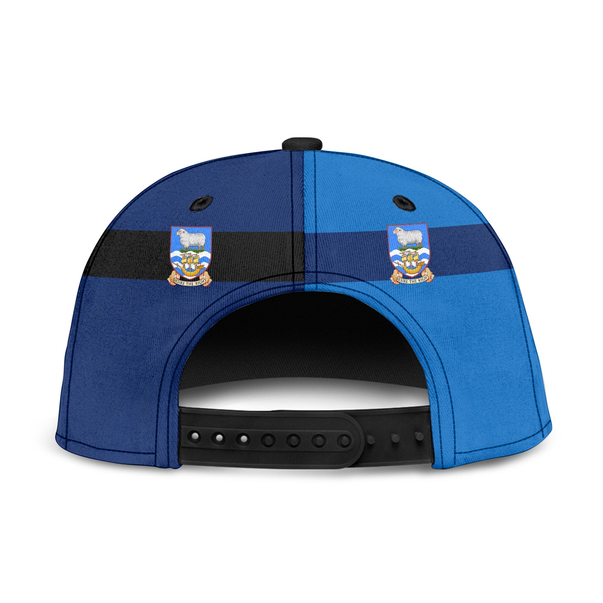 Falkland Islands Snapback Hat Flag & Coat Of Arms Leather Style