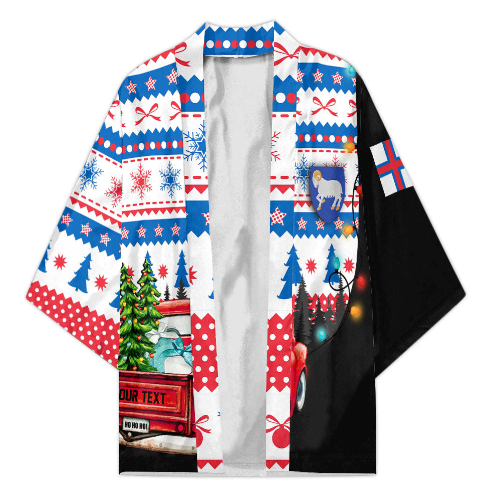 Faroe Islands Kimono Coat Of Arms Christmas Style