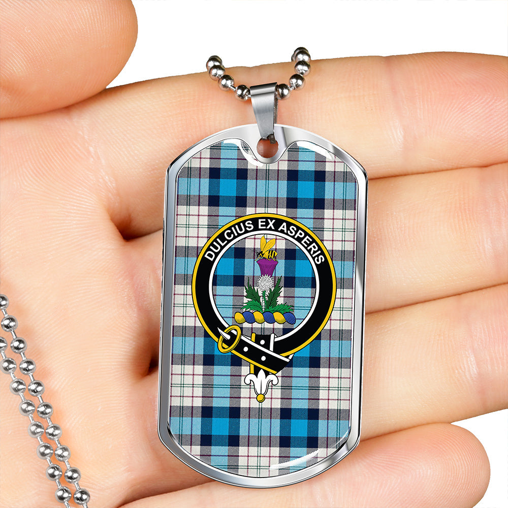 Ferguson Dress Clan Badge Classic Tartan Dog Tag Necklace