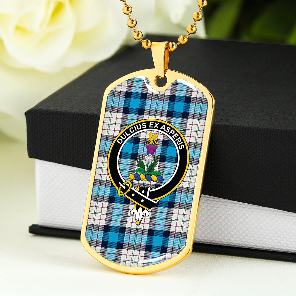 Ferguson Dress Clan Badge Classic Tartan Dog Tag Necklace