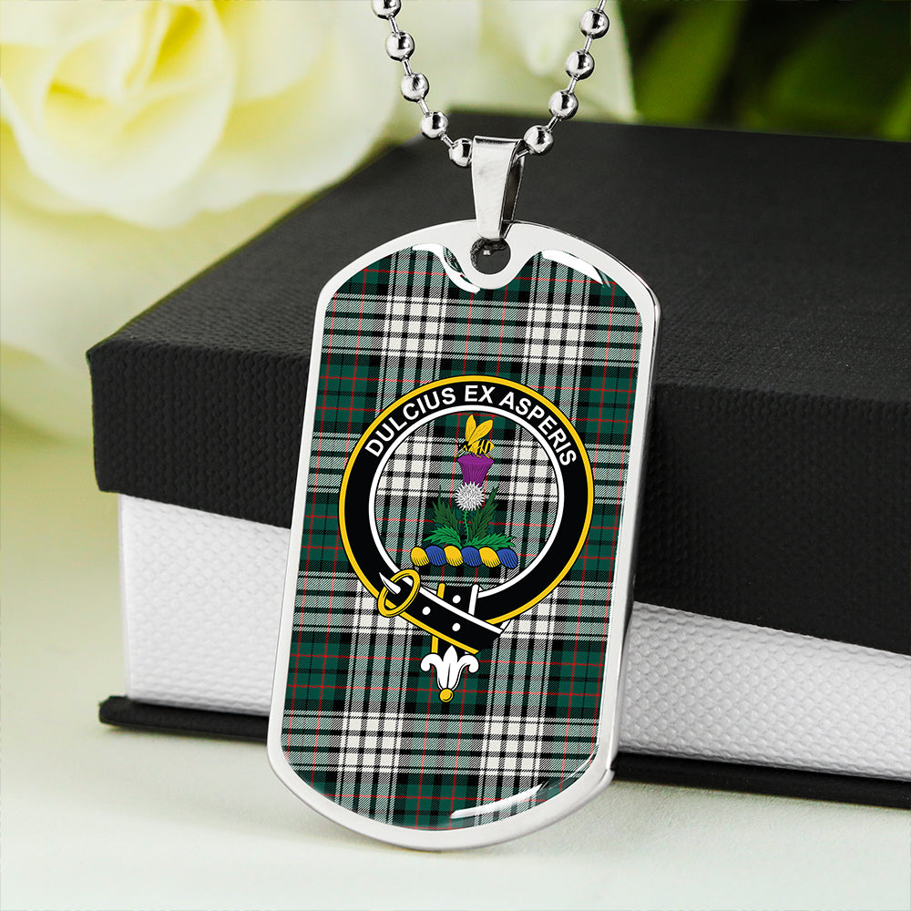 Ferguson Dress #2 Modern Clan Badge Classic Tartan Dog Tag Necklace