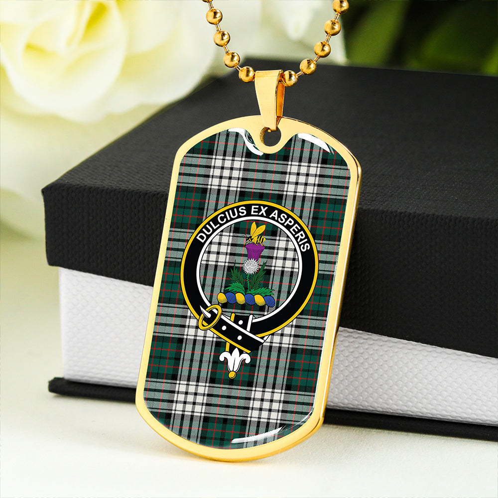 Ferguson Dress #2 Modern Clan Badge Classic Tartan Dog Tag Necklace