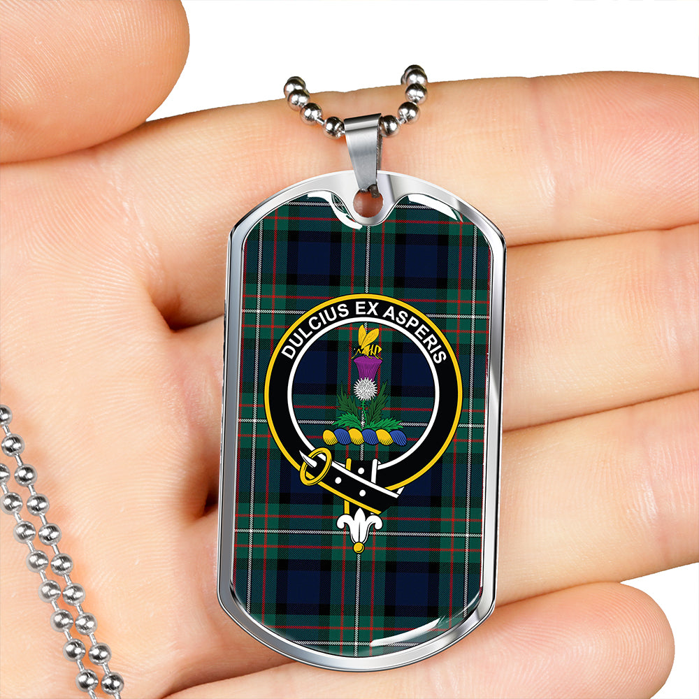 Ferguson Modern Clan Badge Classic Tartan Dog Tag Necklace
