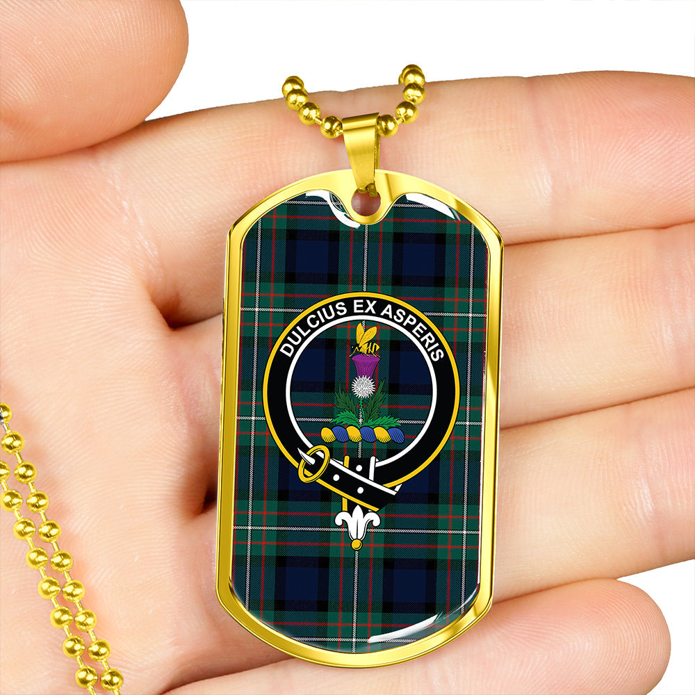 Ferguson Modern Clan Badge Classic Tartan Dog Tag Necklace