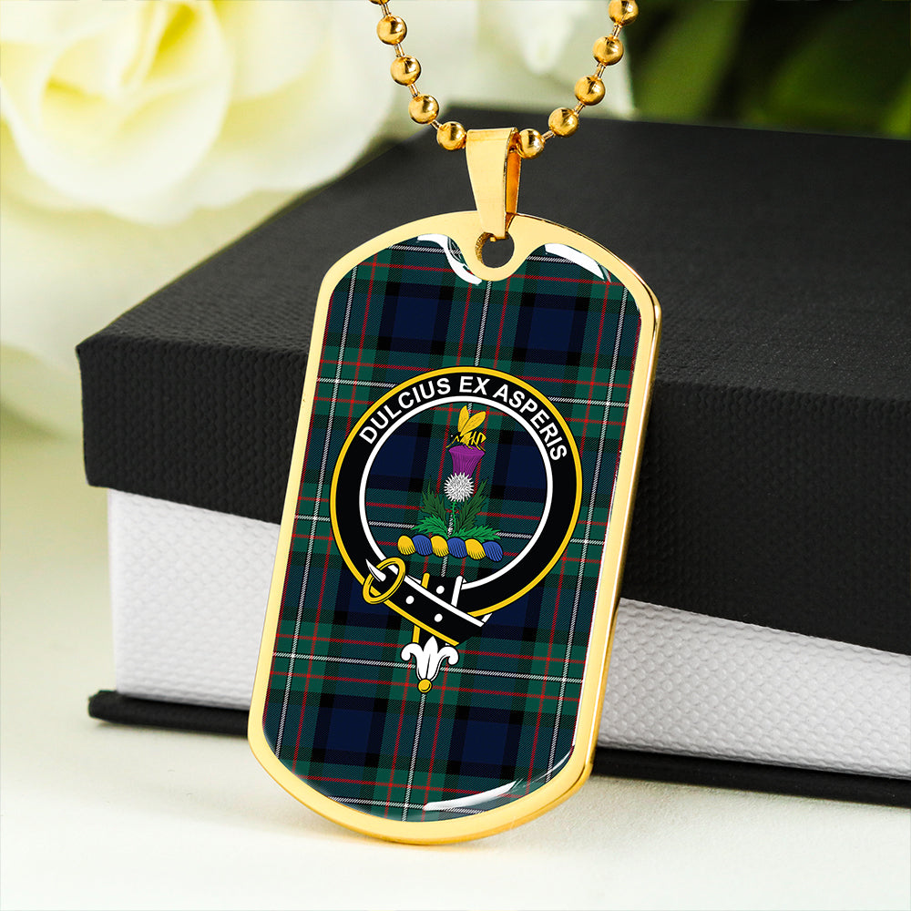 Ferguson Modern Clan Badge Classic Tartan Dog Tag Necklace