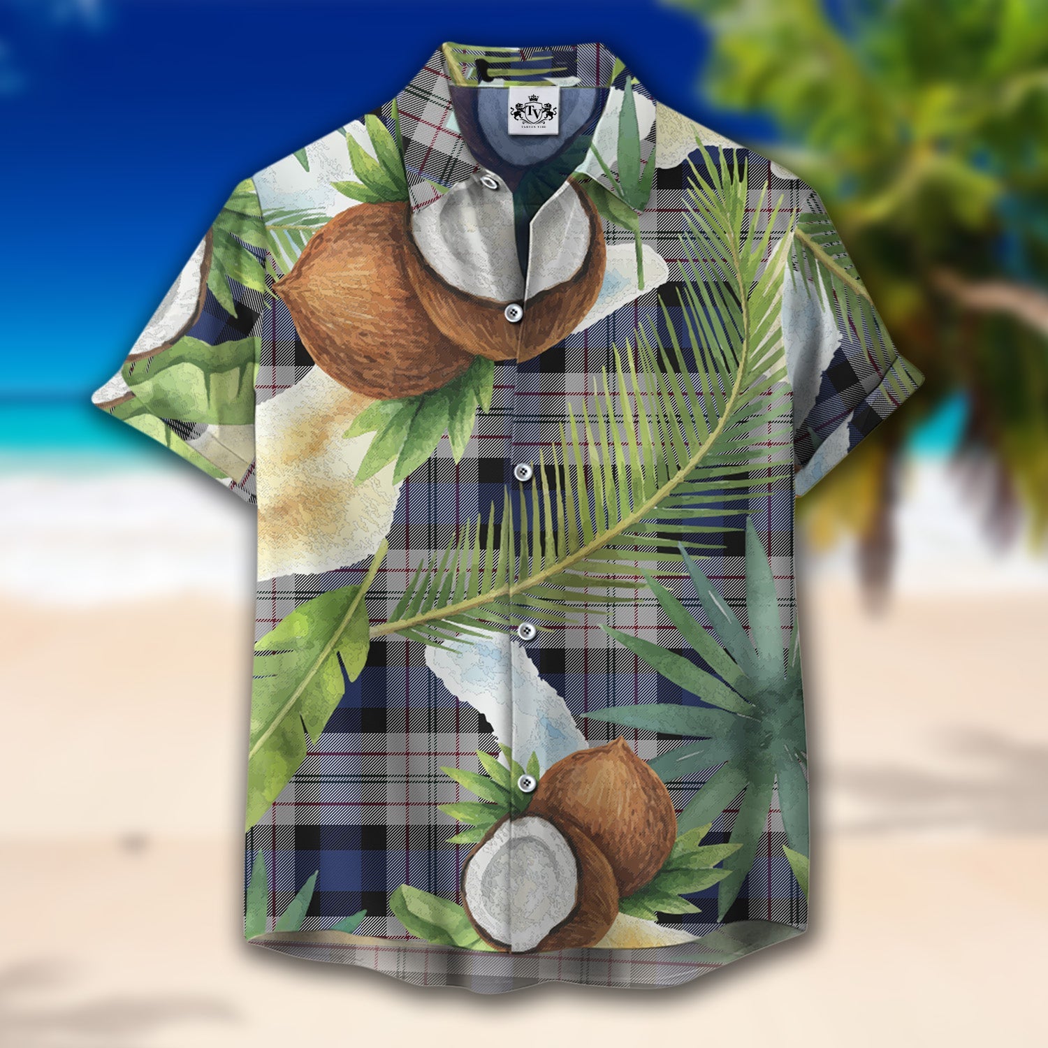 Scottish Tartan Ferguson Dress Clan Hawaiian Shirt Hibiscus - Tropical Garden Style