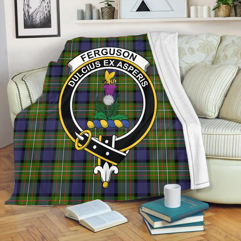 Fergusson Modern Tartan Crest Premium Blanket