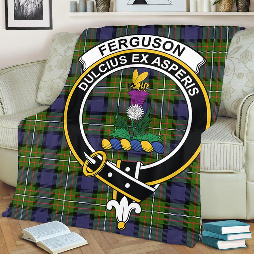 Fergusson Modern Tartan Crest Premium Blanket