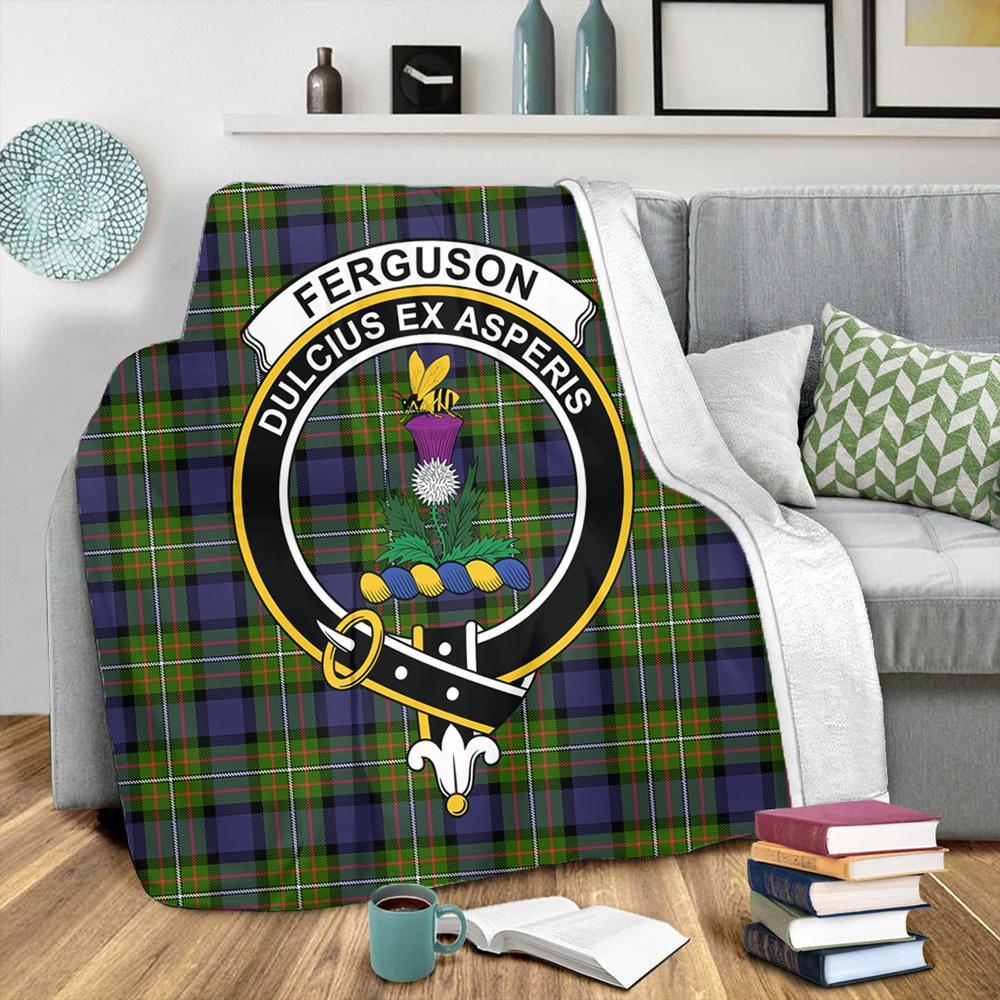 Fergusson Modern Tartan Crest Premium Blanket