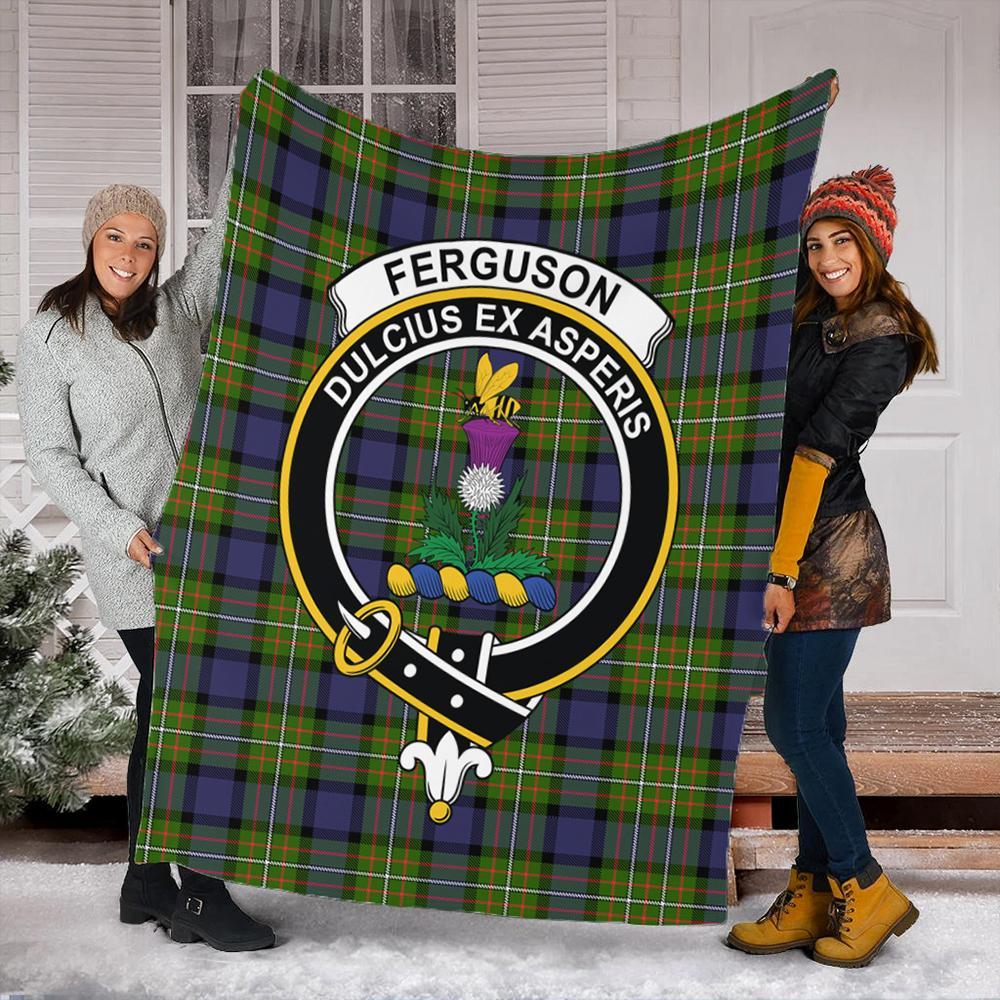 Fergusson Modern Tartan Crest Premium Blanket