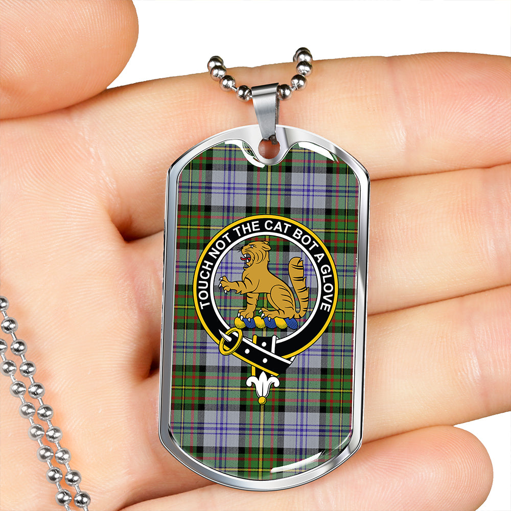 Firth of Tay (Gillies Dress) Modern Clan Badge Classic Tartan Dog Tag Necklace