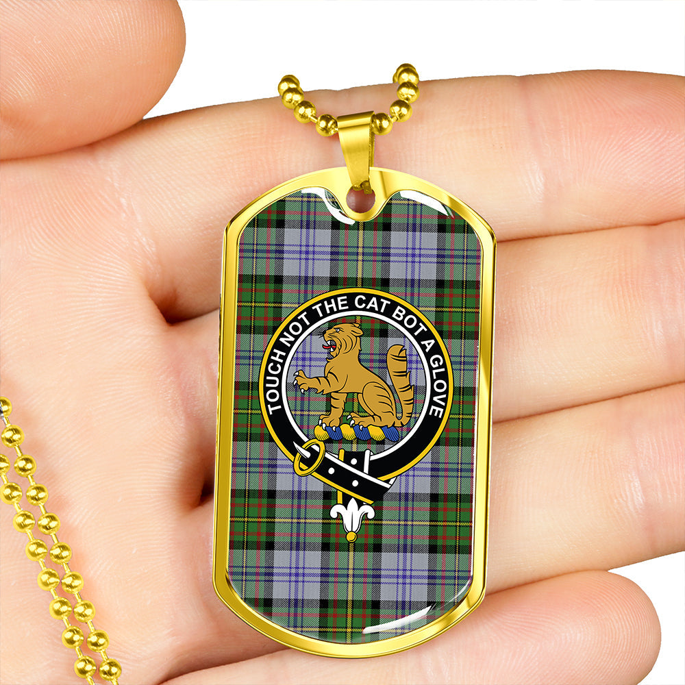 Firth of Tay (Gillies Dress) Modern Clan Badge Classic Tartan Dog Tag Necklace