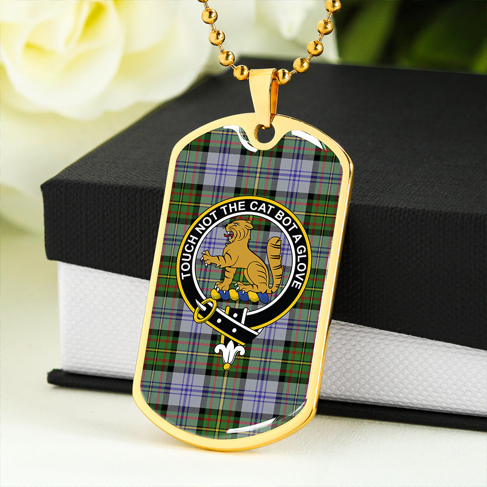 Firth of Tay (Gillies Dress) Modern Clan Badge Classic Tartan Dog Tag Necklace