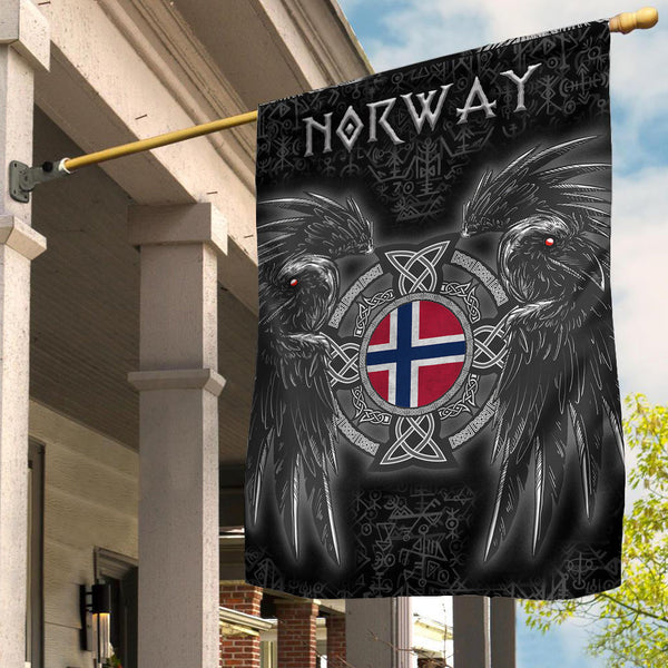 Viking Garden Flag Norway Viking Raven