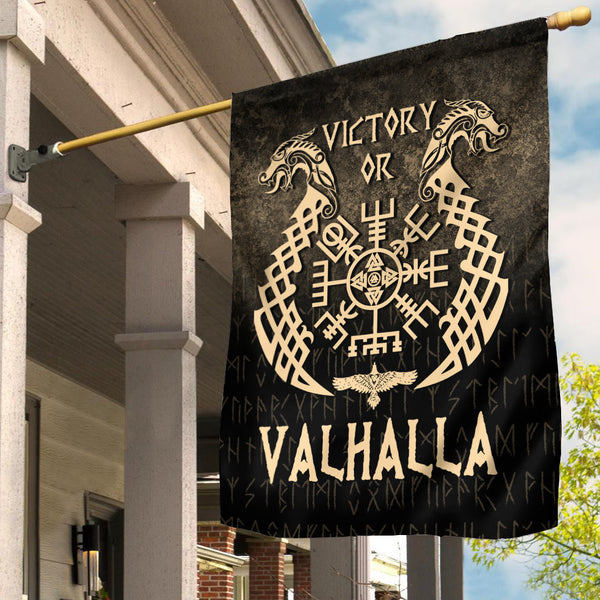 Viking Garden Flag Victory or Valhalla Gold Version