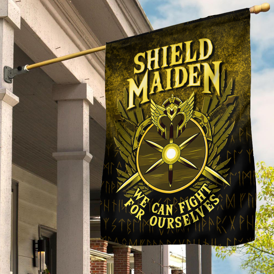 Viking Garden Flag Shield Maiden We Can Fight For Ourselves Ver01