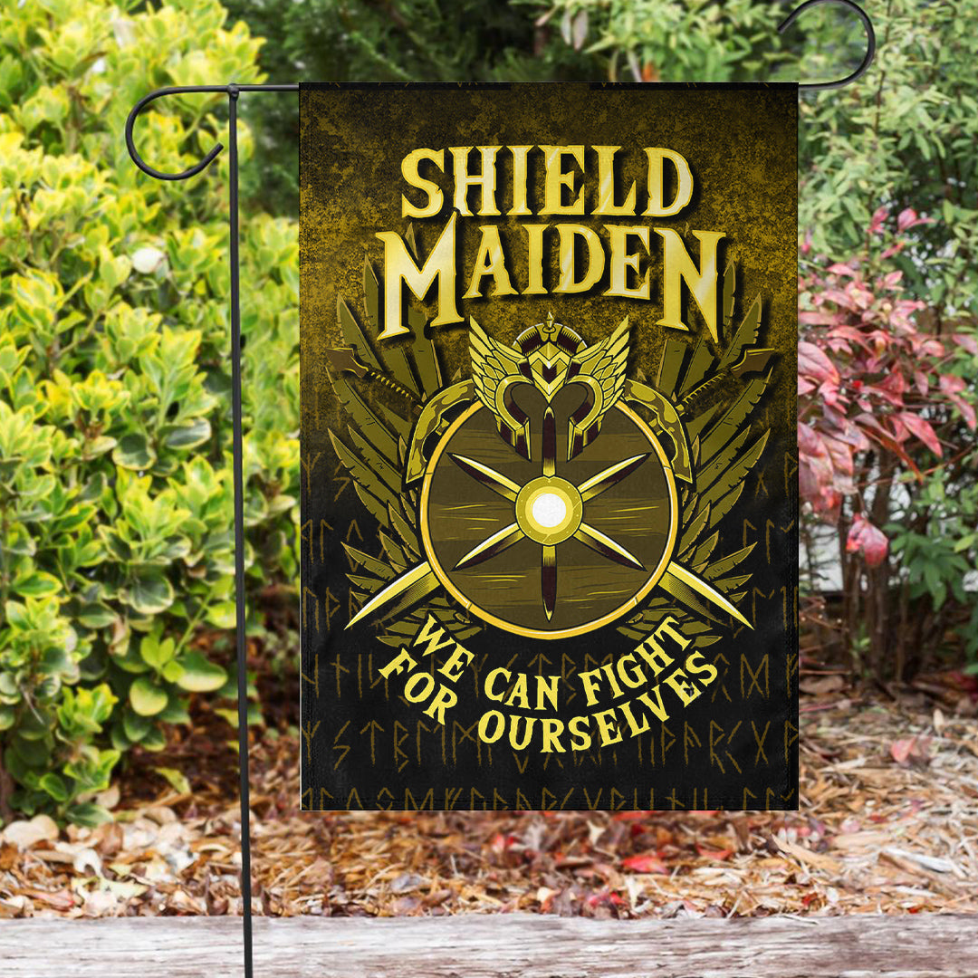 Viking Garden Flag Shield Maiden We Can Fight For Ourselves Ver01