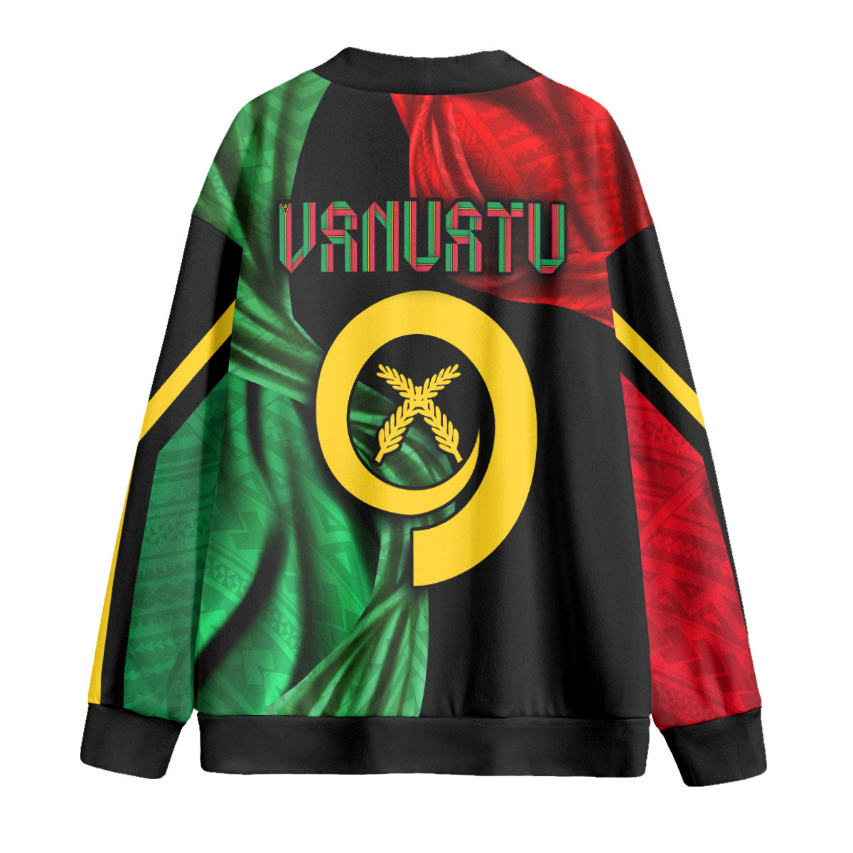 Vanuatu In Me Independence Day Knitted Fleece Cardigan 43rd Anniversary Style