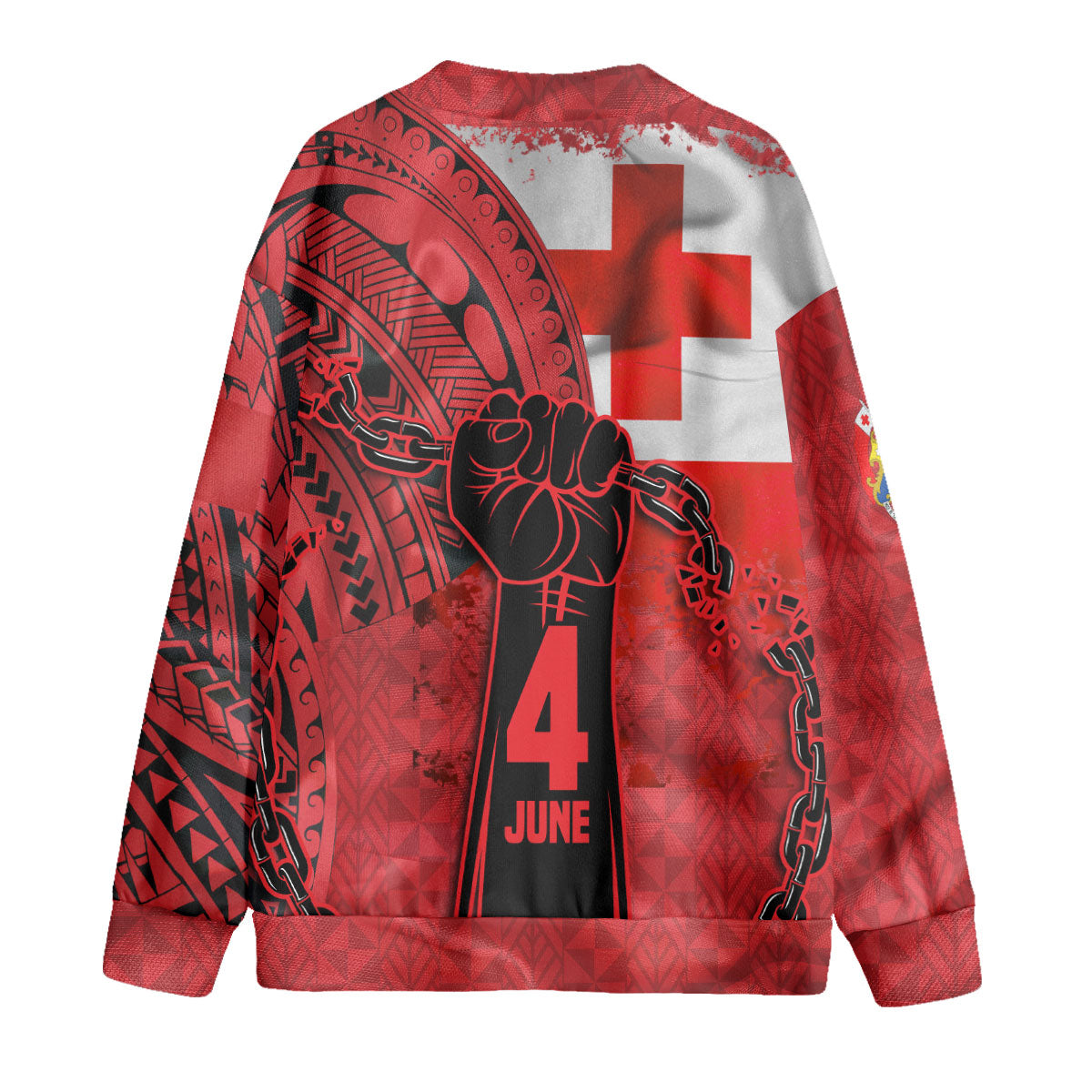 Tonga Independence Emancipation Day Knitted Fleece Cardigan