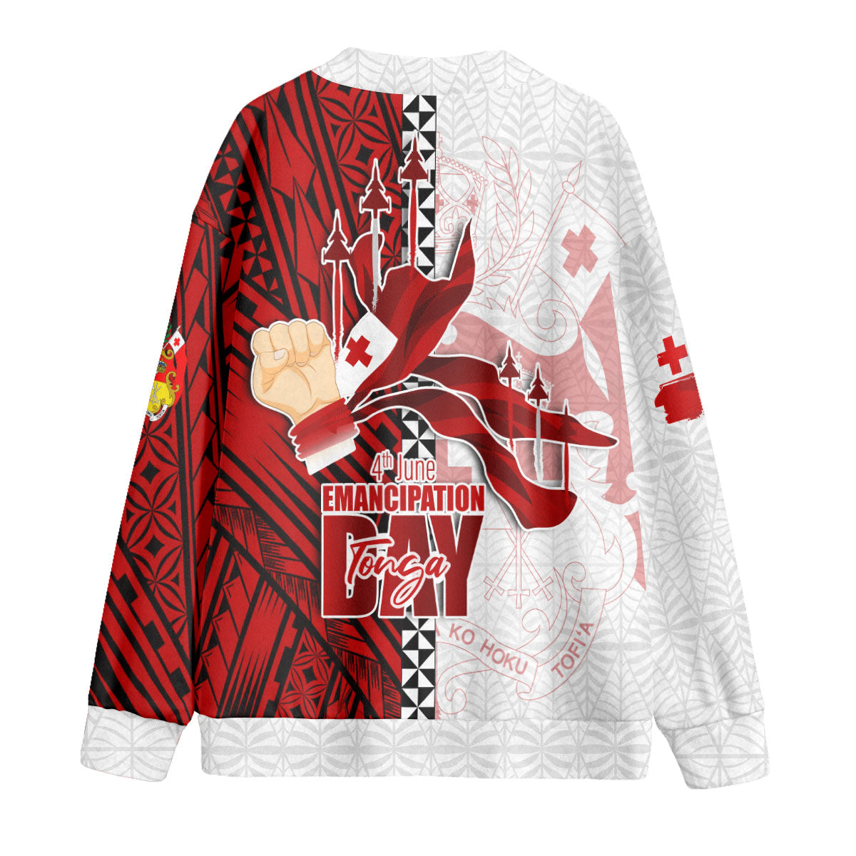 Tonga National Emancipation Day Knitted Fleece Cardigan