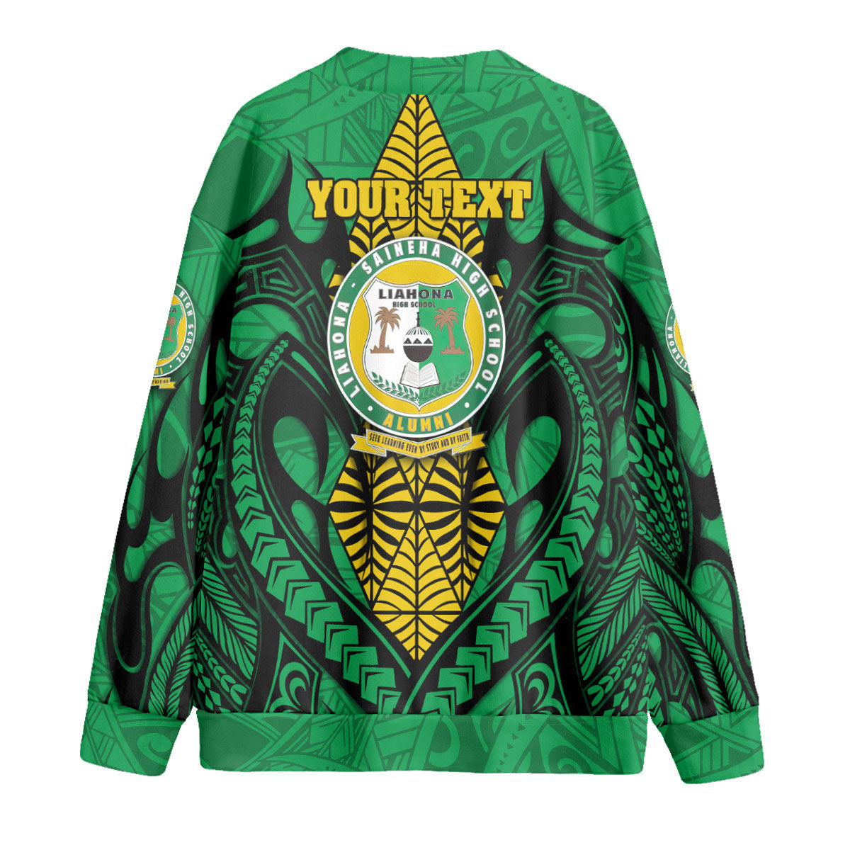 Custom Tonga Liahona High School Knitted Fleece Cardigan