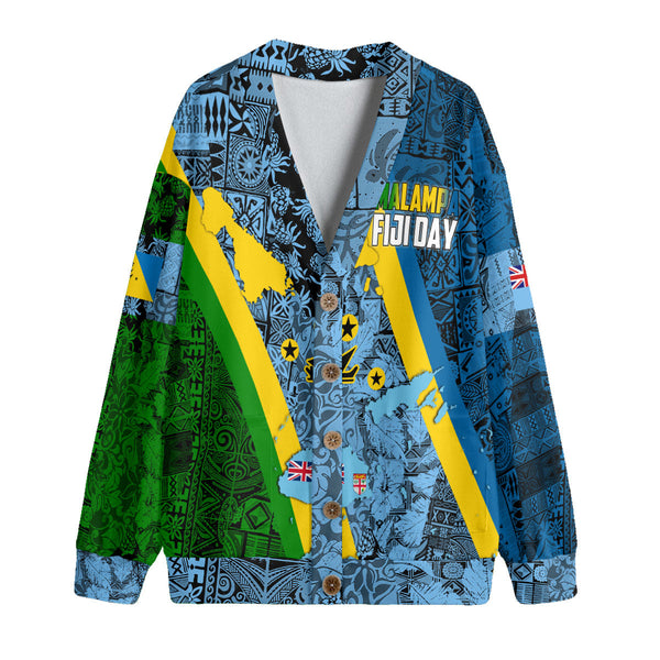 Malampa Fiji Day Knitted Fleece Cardigan