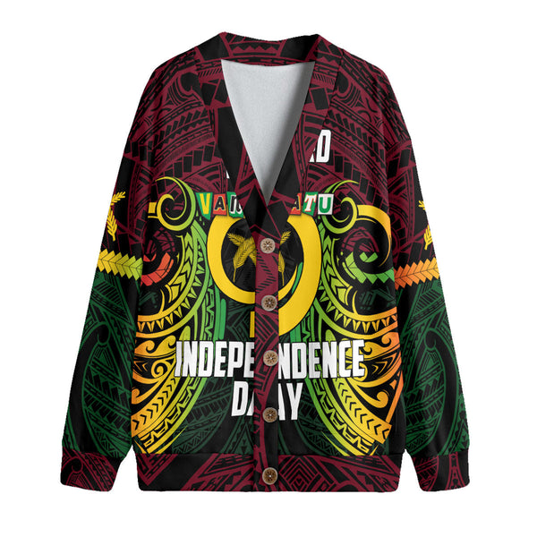 Vanuatu Knitted Fleece Cardigan Independence Day 43rd Anniversary Style 2