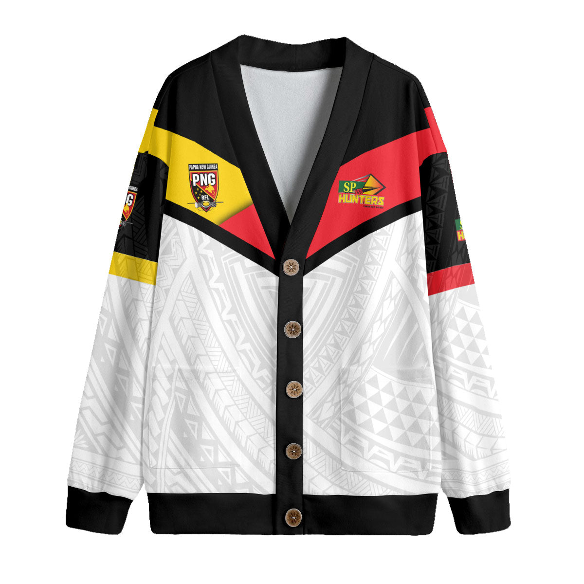 Papua New Guinea Rugby Hunters Knitted Fleece Cardigan