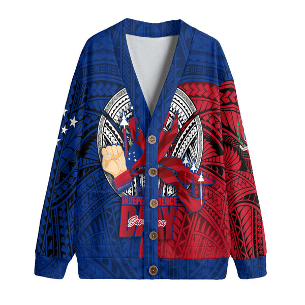 Samoa Independence Day 1st June Knitted Fleece Cardigan