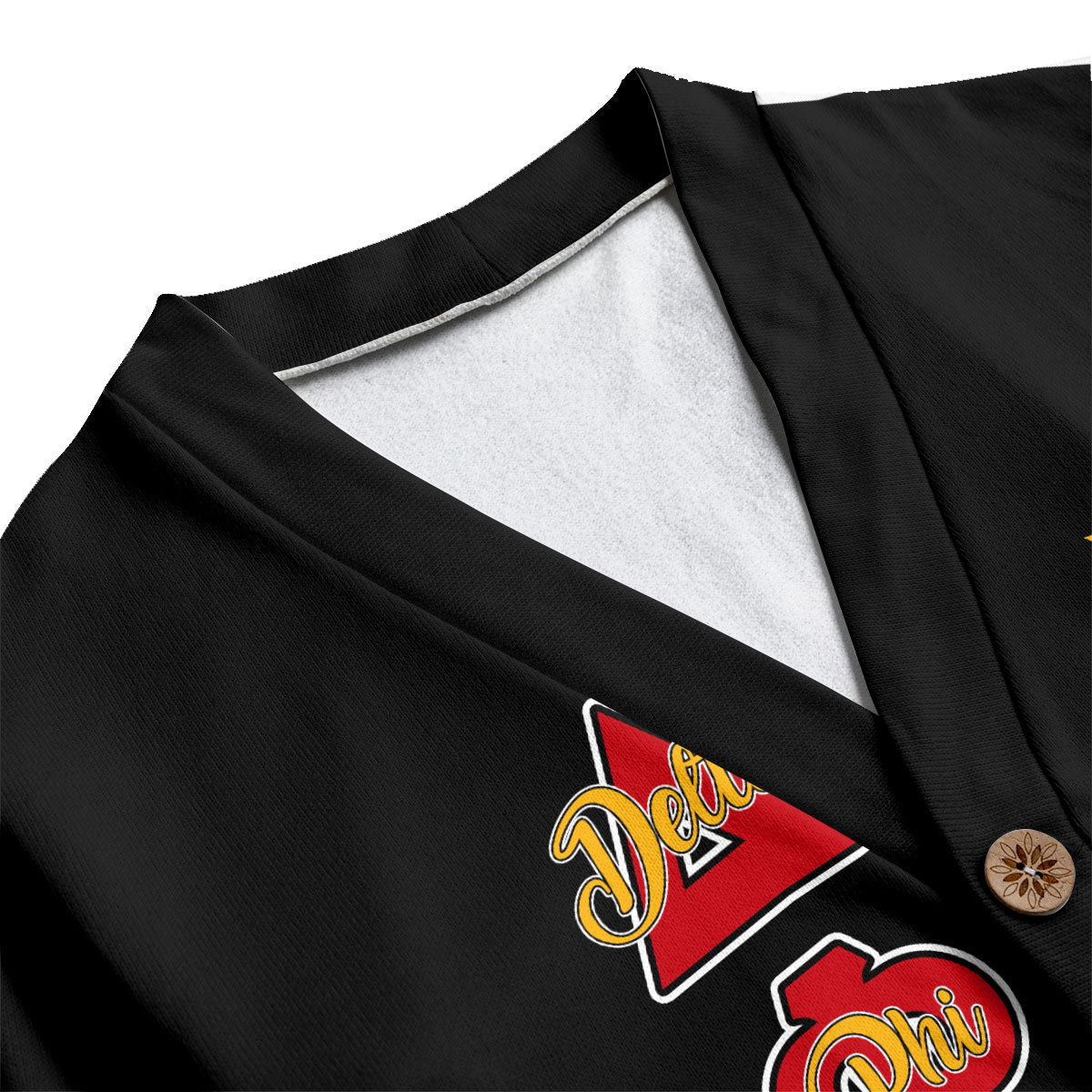 Fraternity Shirt - Personalized Delta Phi Upsilon Knitted Fleece Cardigan Original Dark Style