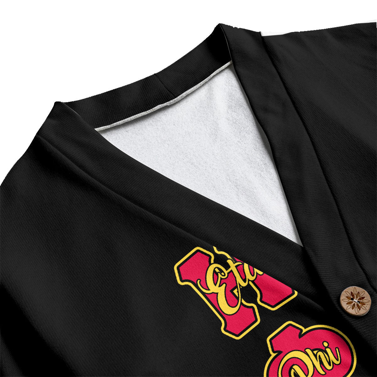 Sorority Shirt - Personalized Eta Phi Beta Knitted Fleece Cardigan Original Black Style