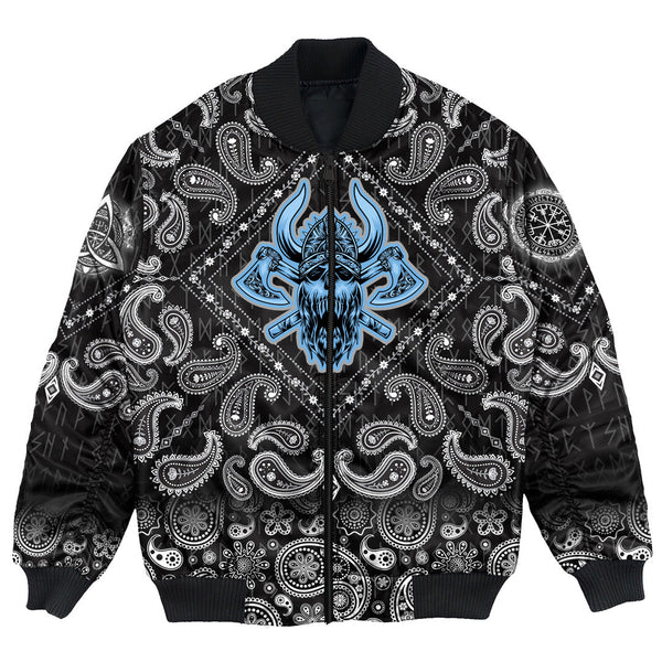 Viking Bomber Jacket For Tshirt with Bandana Paisley Style