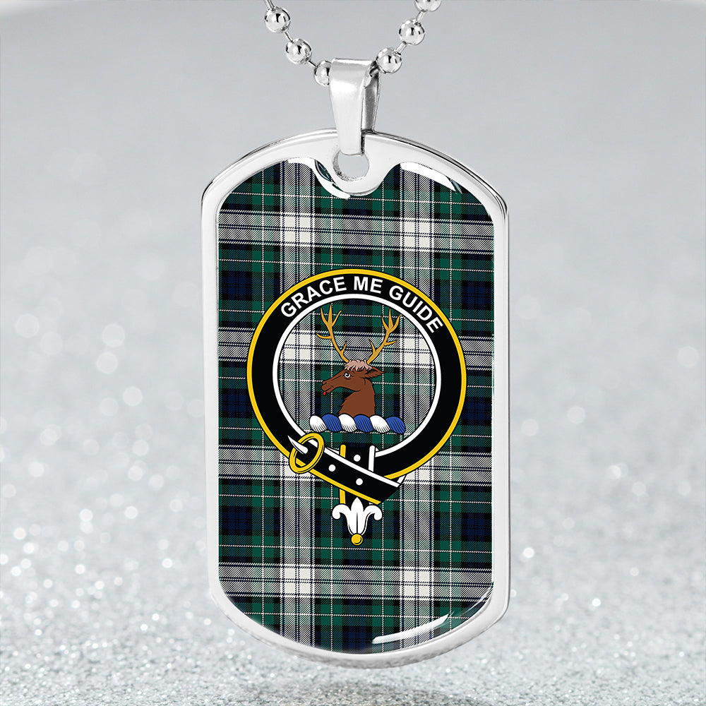 Forbes Dress Modern Clan Badge Classic Tartan Dog Tag Necklace