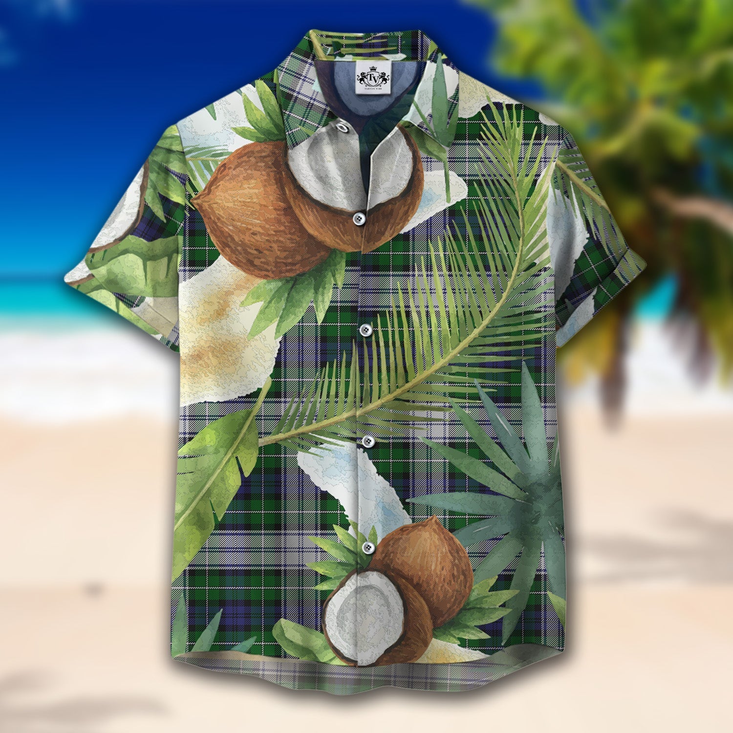 Scottish Tartan Forbes Dress Clan Hawaiian Shirt Hibiscus - Tropical Garden Style