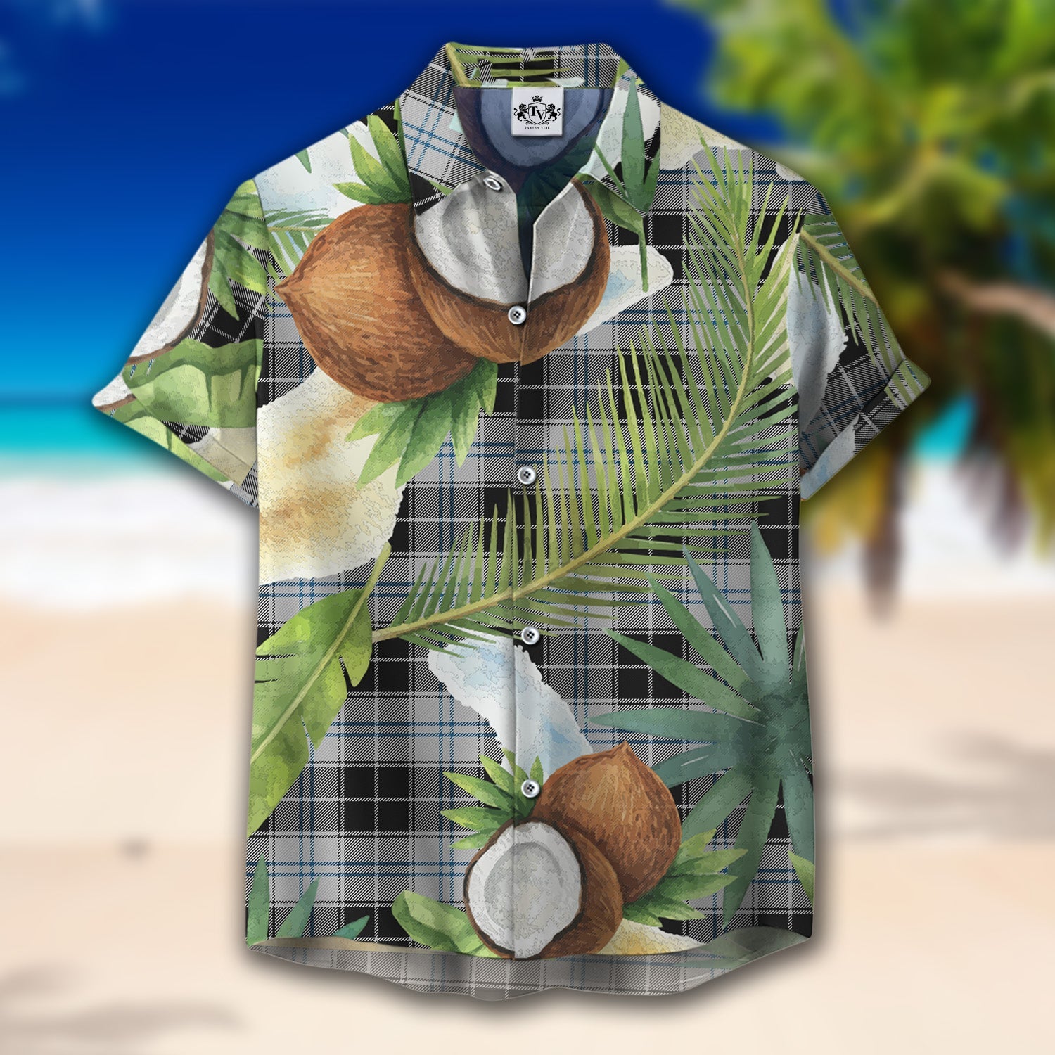 Scottish Tartan Forbes Dress Originaux Clan Hawaiian Shirt Hibiscus - Tropical Garden Style