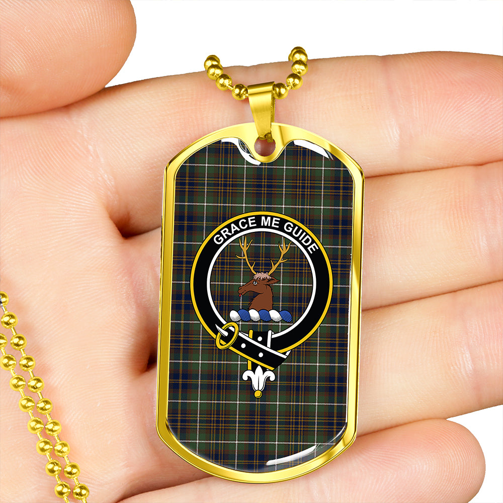 Forbes of Druinnor Modern Clan Badge Classic Tartan Dog Tag Necklace