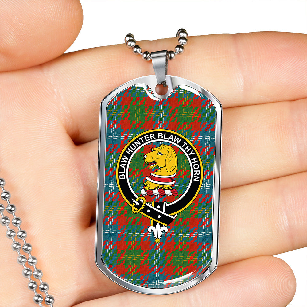 Forrester Ancient Clan Badge Classic Tartan Dog Tag Necklace