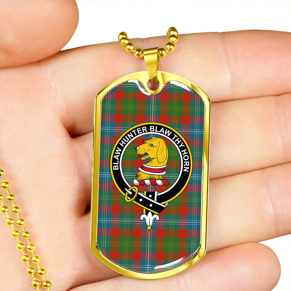 Forrester Ancient Clan Badge Classic Tartan Dog Tag Necklace