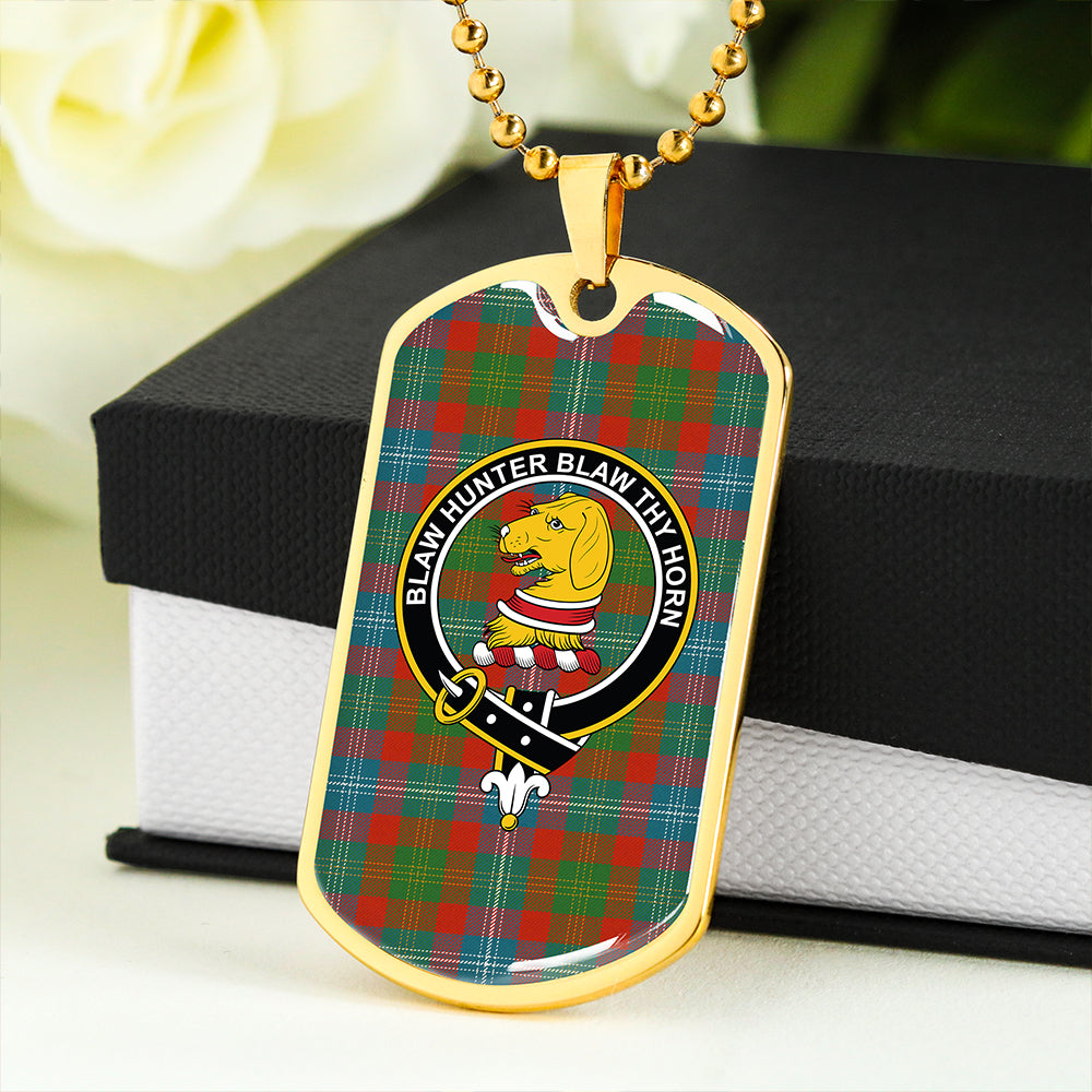 Forrester Ancient Clan Badge Classic Tartan Dog Tag Necklace