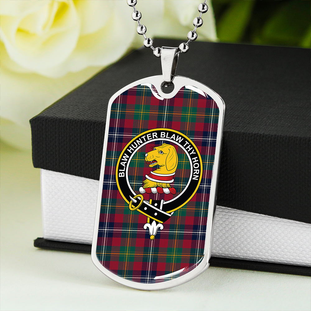 Forrester Modern Clan Badge Classic Tartan Dog Tag Necklace