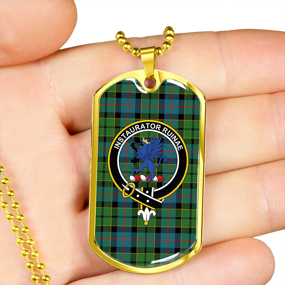 Forsyth Ancient Clan Badge Classic Tartan Dog Tag Necklace